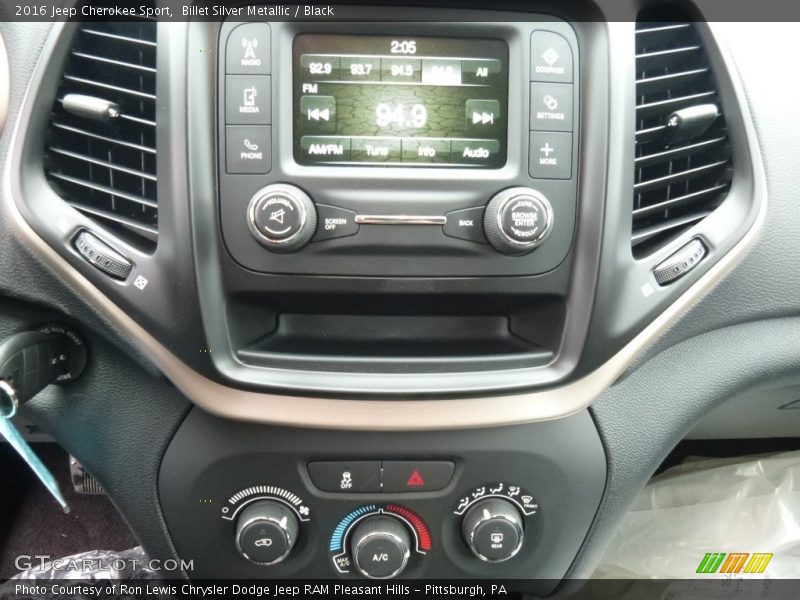 Billet Silver Metallic / Black 2016 Jeep Cherokee Sport