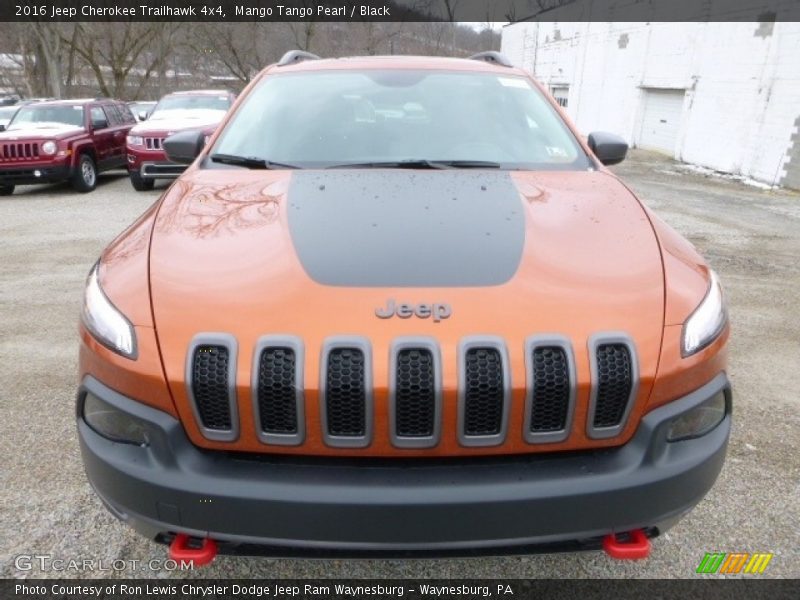 Mango Tango Pearl / Black 2016 Jeep Cherokee Trailhawk 4x4