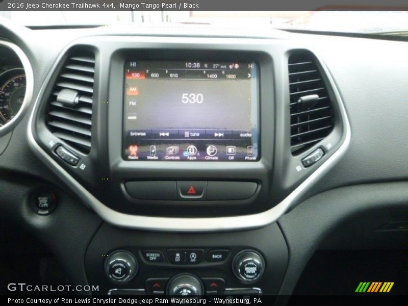 Mango Tango Pearl / Black 2016 Jeep Cherokee Trailhawk 4x4