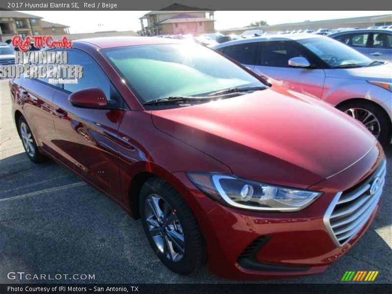 Red / Beige 2017 Hyundai Elantra SE
