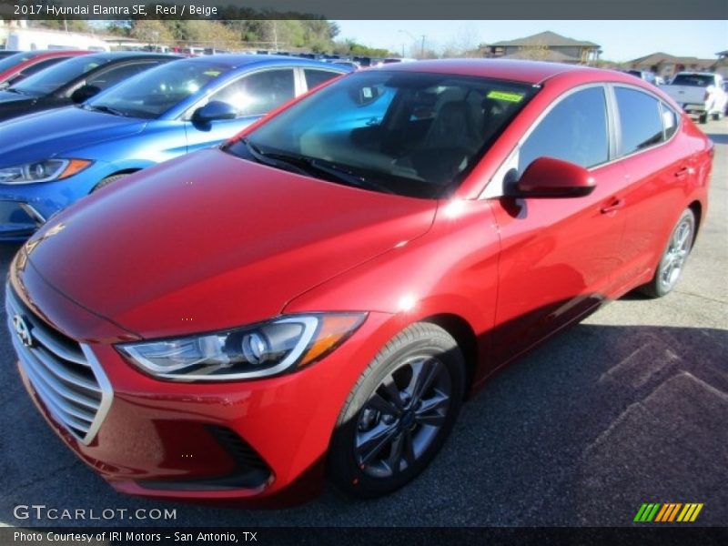 Red / Beige 2017 Hyundai Elantra SE