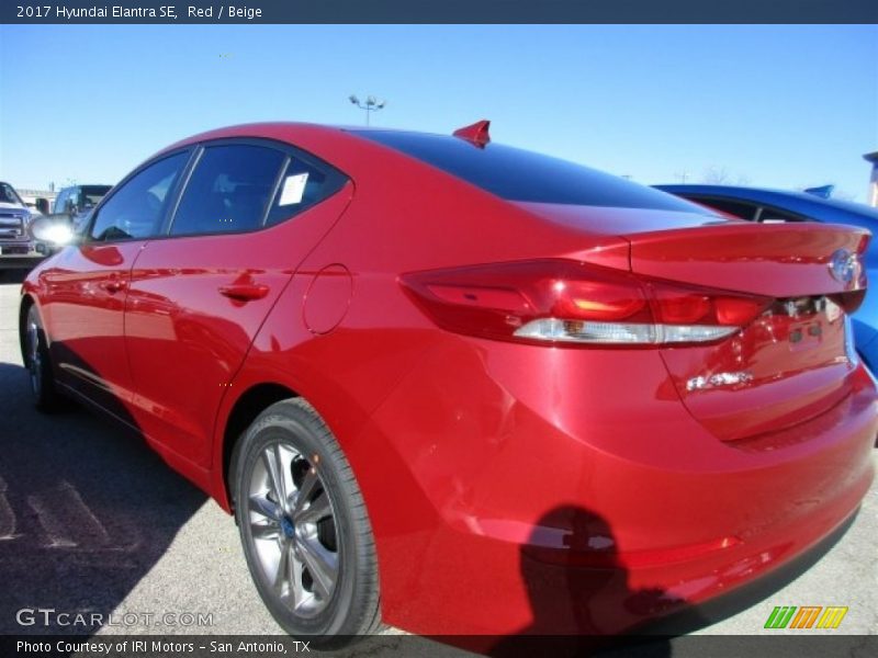 Red / Beige 2017 Hyundai Elantra SE