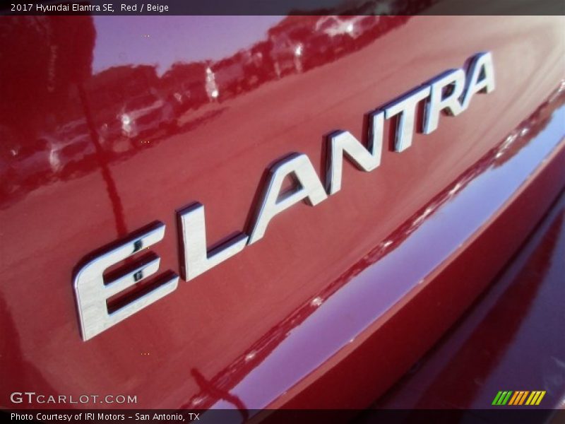 Red / Beige 2017 Hyundai Elantra SE