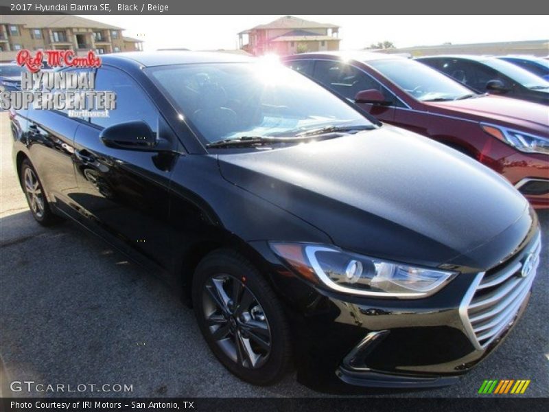 Black / Beige 2017 Hyundai Elantra SE