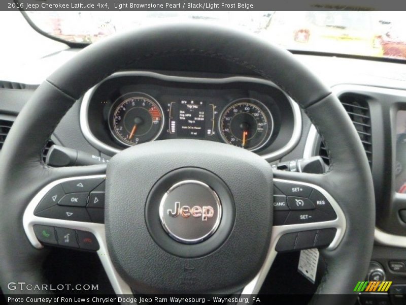 Light Brownstone Pearl / Black/Light Frost Beige 2016 Jeep Cherokee Latitude 4x4
