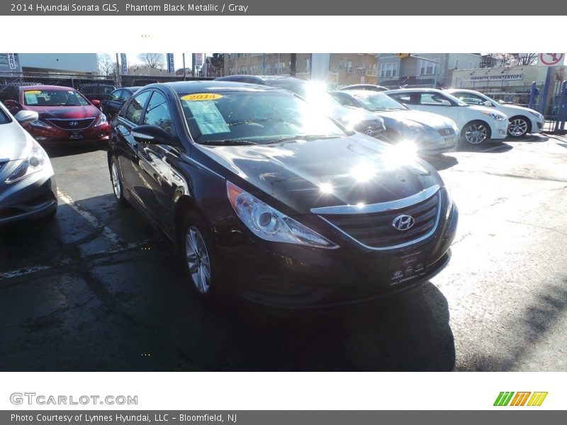 Phantom Black Metallic / Gray 2014 Hyundai Sonata GLS