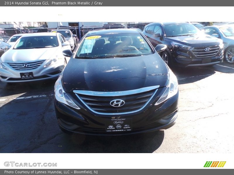 Phantom Black Metallic / Gray 2014 Hyundai Sonata GLS