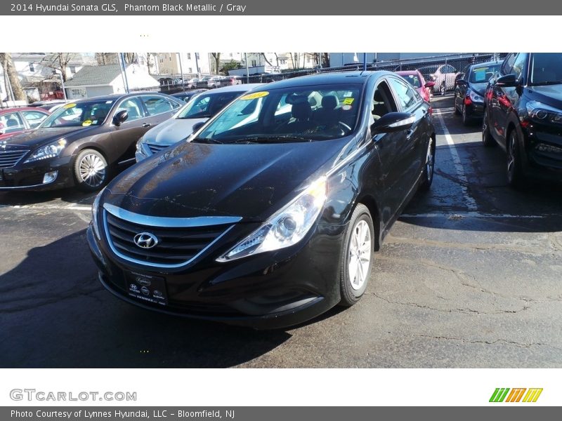 Phantom Black Metallic / Gray 2014 Hyundai Sonata GLS