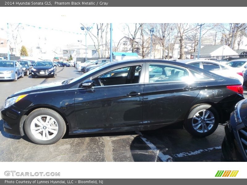 Phantom Black Metallic / Gray 2014 Hyundai Sonata GLS