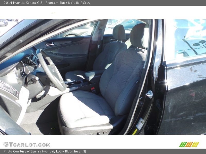 Phantom Black Metallic / Gray 2014 Hyundai Sonata GLS