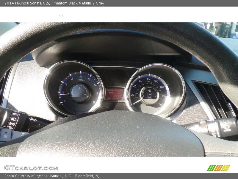 Phantom Black Metallic / Gray 2014 Hyundai Sonata GLS