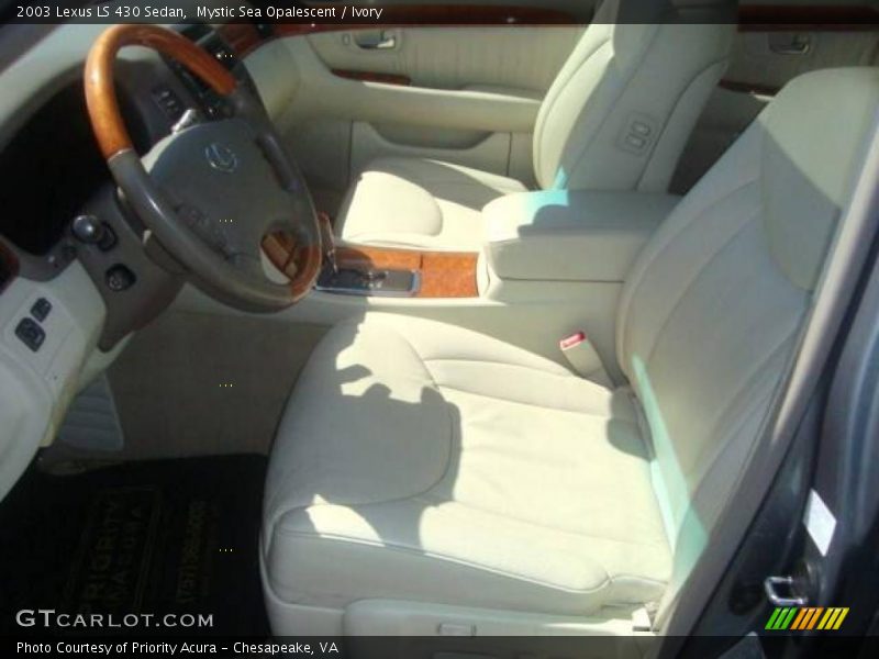 Mystic Sea Opalescent / Ivory 2003 Lexus LS 430 Sedan