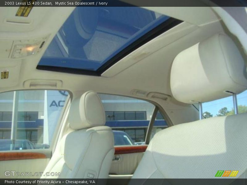 Mystic Sea Opalescent / Ivory 2003 Lexus LS 430 Sedan