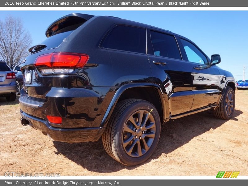 Brilliant Black Crystal Pearl / Black/Light Frost Beige 2016 Jeep Grand Cherokee Limited 75th Anniversary Edition