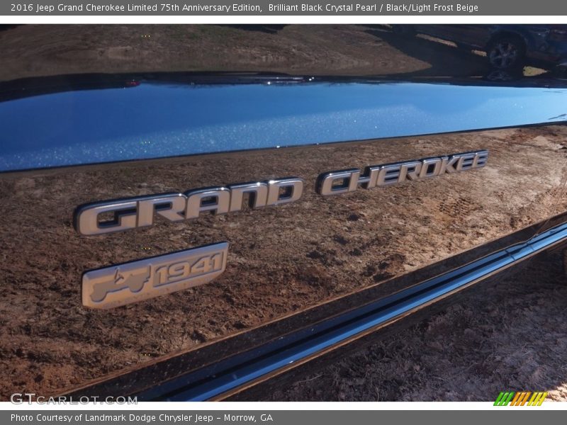 Brilliant Black Crystal Pearl / Black/Light Frost Beige 2016 Jeep Grand Cherokee Limited 75th Anniversary Edition