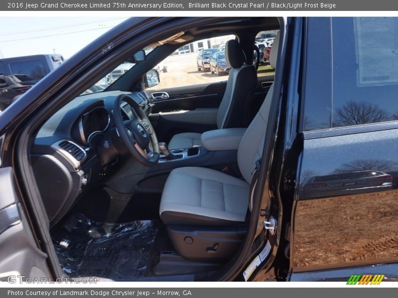 Brilliant Black Crystal Pearl / Black/Light Frost Beige 2016 Jeep Grand Cherokee Limited 75th Anniversary Edition