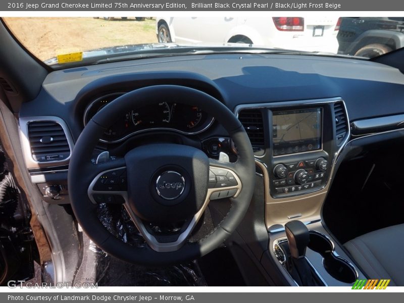 Brilliant Black Crystal Pearl / Black/Light Frost Beige 2016 Jeep Grand Cherokee Limited 75th Anniversary Edition