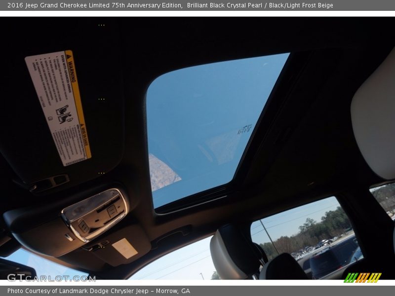Brilliant Black Crystal Pearl / Black/Light Frost Beige 2016 Jeep Grand Cherokee Limited 75th Anniversary Edition