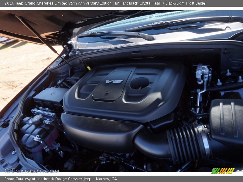 Brilliant Black Crystal Pearl / Black/Light Frost Beige 2016 Jeep Grand Cherokee Limited 75th Anniversary Edition
