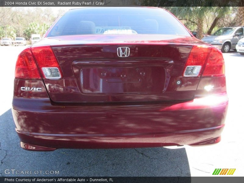 Radiant Ruby Pearl / Gray 2004 Honda Civic EX Sedan