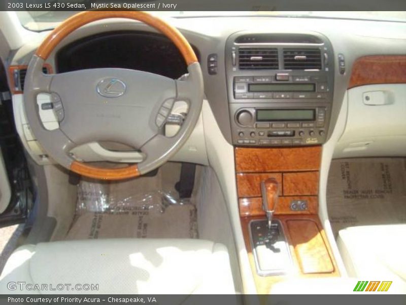 Mystic Sea Opalescent / Ivory 2003 Lexus LS 430 Sedan