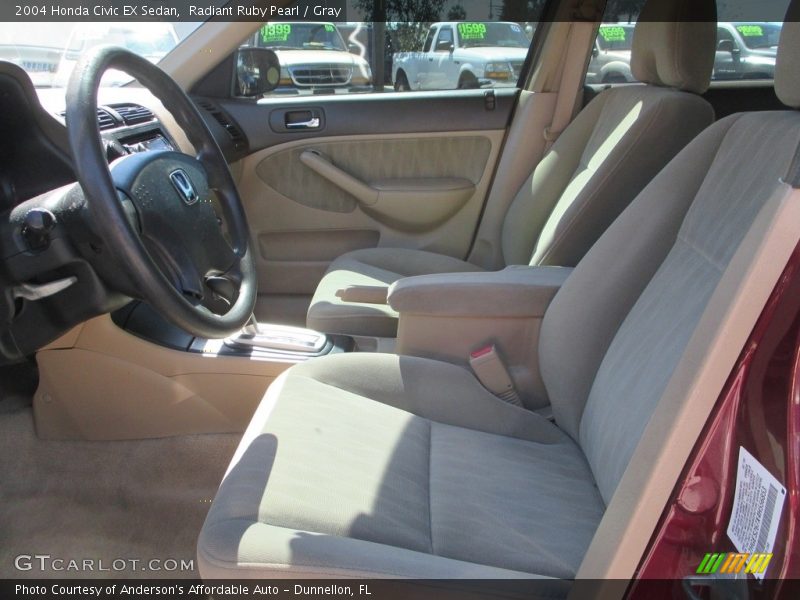 Radiant Ruby Pearl / Gray 2004 Honda Civic EX Sedan