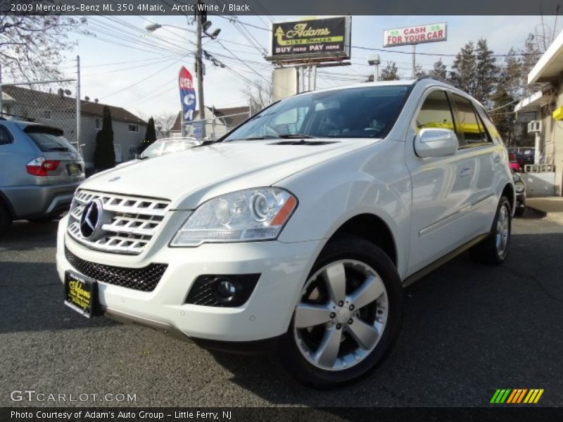 Arctic White / Black 2009 Mercedes-Benz ML 350 4Matic