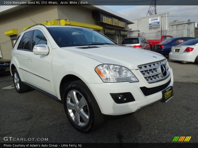 Arctic White / Black 2009 Mercedes-Benz ML 350 4Matic
