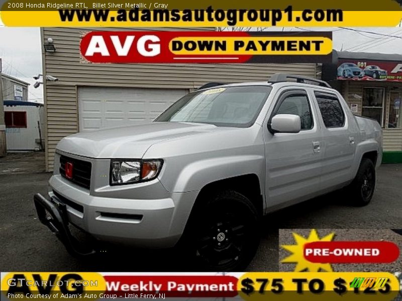 Billet Silver Metallic / Gray 2008 Honda Ridgeline RTL