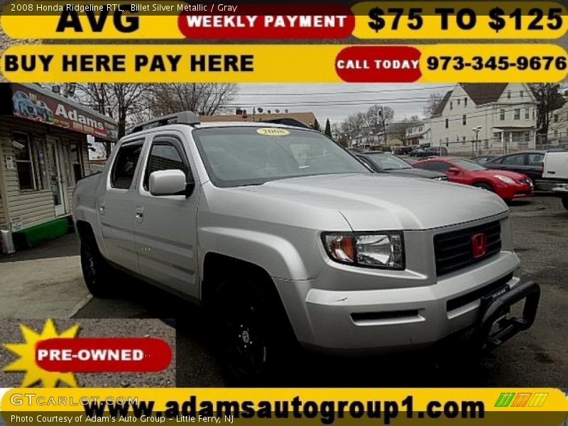 Billet Silver Metallic / Gray 2008 Honda Ridgeline RTL