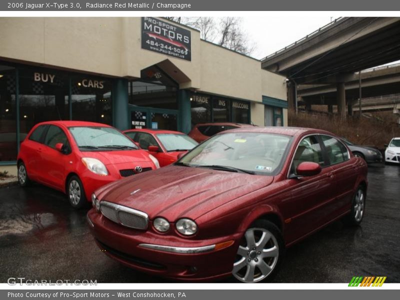 Radiance Red Metallic / Champagne 2006 Jaguar X-Type 3.0