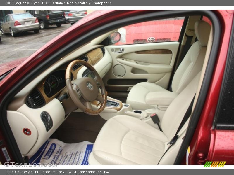 Radiance Red Metallic / Champagne 2006 Jaguar X-Type 3.0