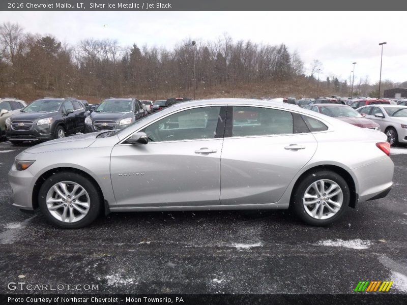 Silver Ice Metallic / Jet Black 2016 Chevrolet Malibu LT