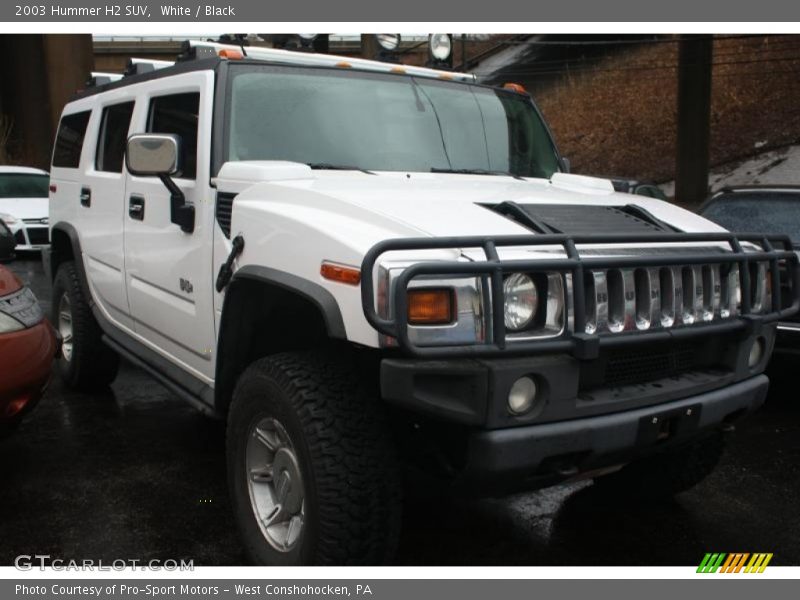 White / Black 2003 Hummer H2 SUV