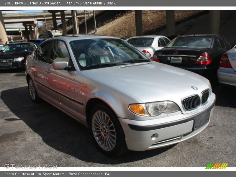 Titanium Silver Metallic / Black 2003 BMW 3 Series 330xi Sedan