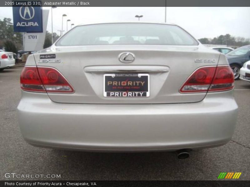 Alabaster Metallic / Black 2005 Lexus ES 330