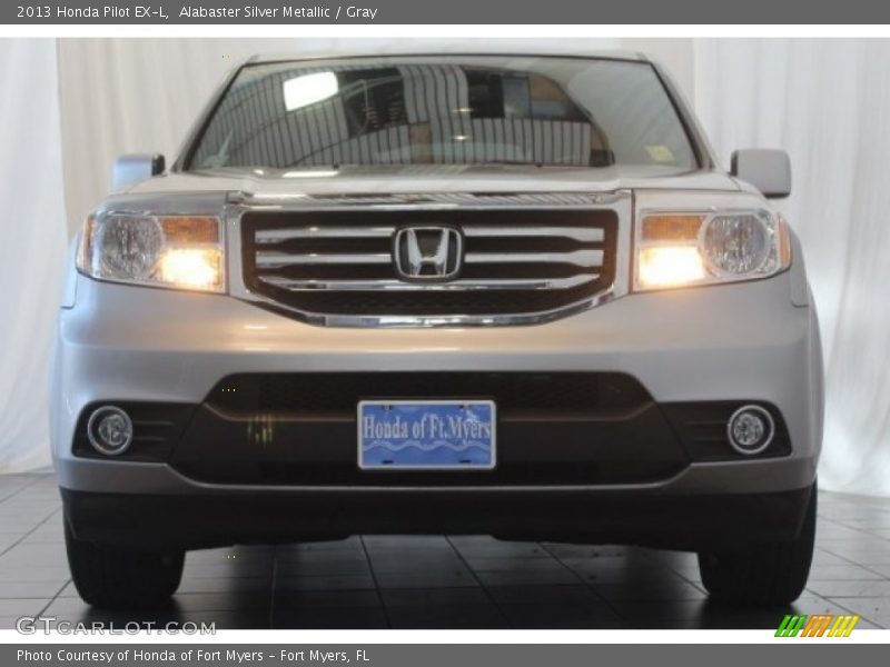 Alabaster Silver Metallic / Gray 2013 Honda Pilot EX-L