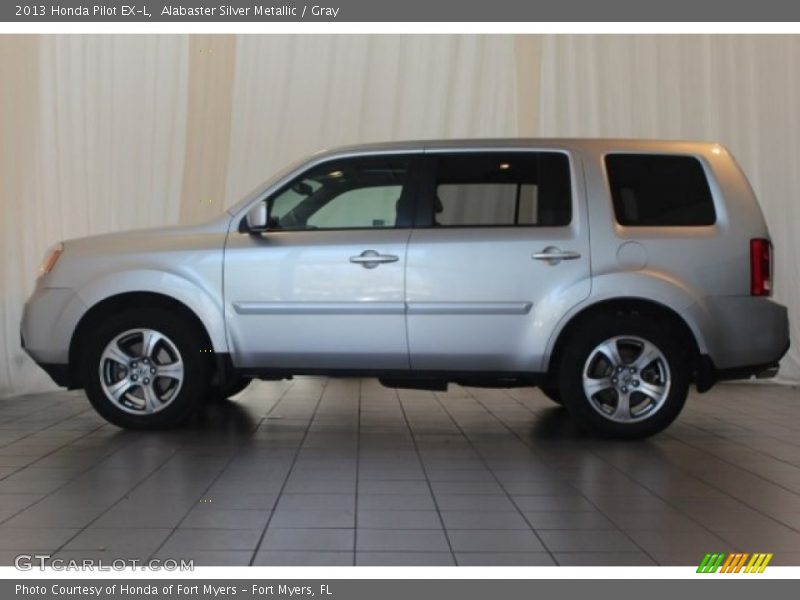 Alabaster Silver Metallic / Gray 2013 Honda Pilot EX-L