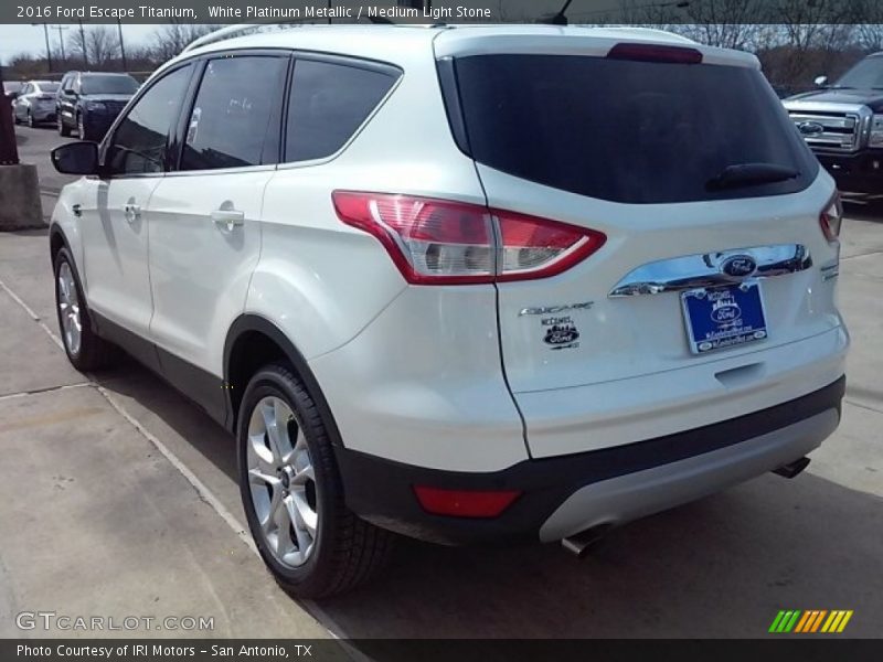 White Platinum Metallic / Medium Light Stone 2016 Ford Escape Titanium