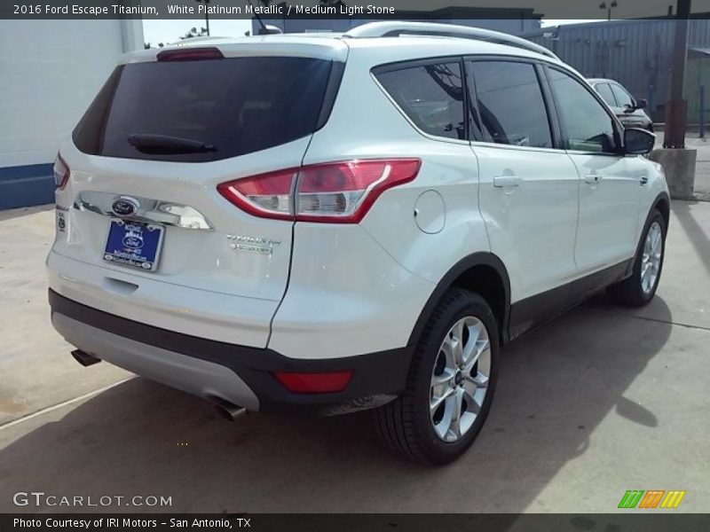 White Platinum Metallic / Medium Light Stone 2016 Ford Escape Titanium