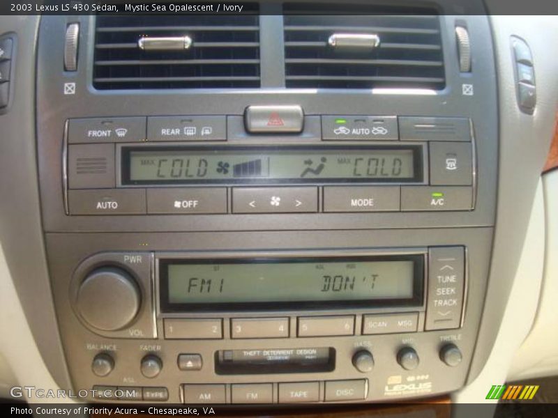 Mystic Sea Opalescent / Ivory 2003 Lexus LS 430 Sedan