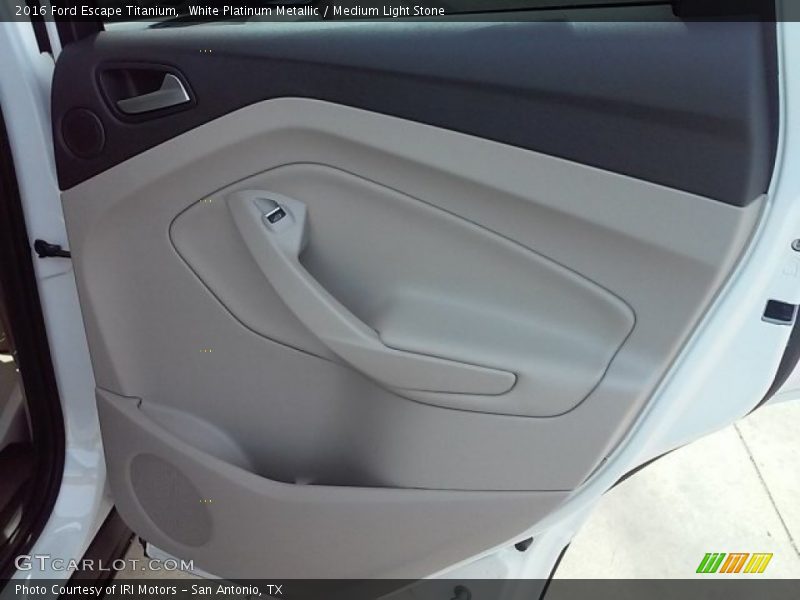 White Platinum Metallic / Medium Light Stone 2016 Ford Escape Titanium
