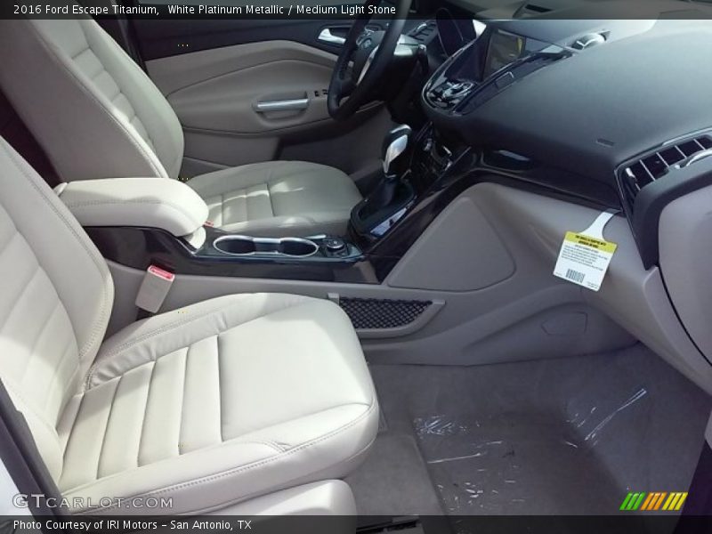 White Platinum Metallic / Medium Light Stone 2016 Ford Escape Titanium