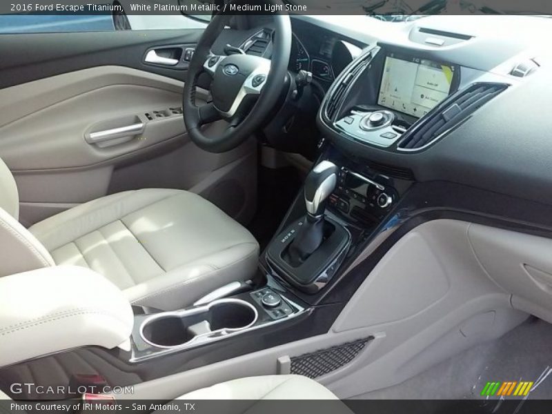 White Platinum Metallic / Medium Light Stone 2016 Ford Escape Titanium