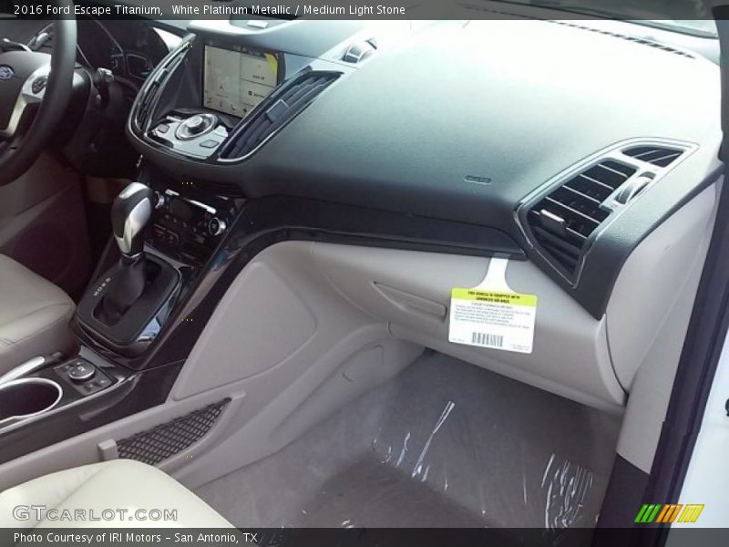 White Platinum Metallic / Medium Light Stone 2016 Ford Escape Titanium