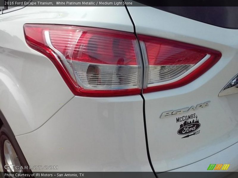 White Platinum Metallic / Medium Light Stone 2016 Ford Escape Titanium