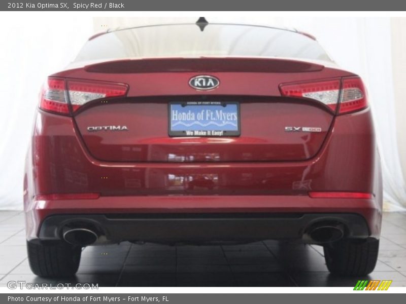 Spicy Red / Black 2012 Kia Optima SX