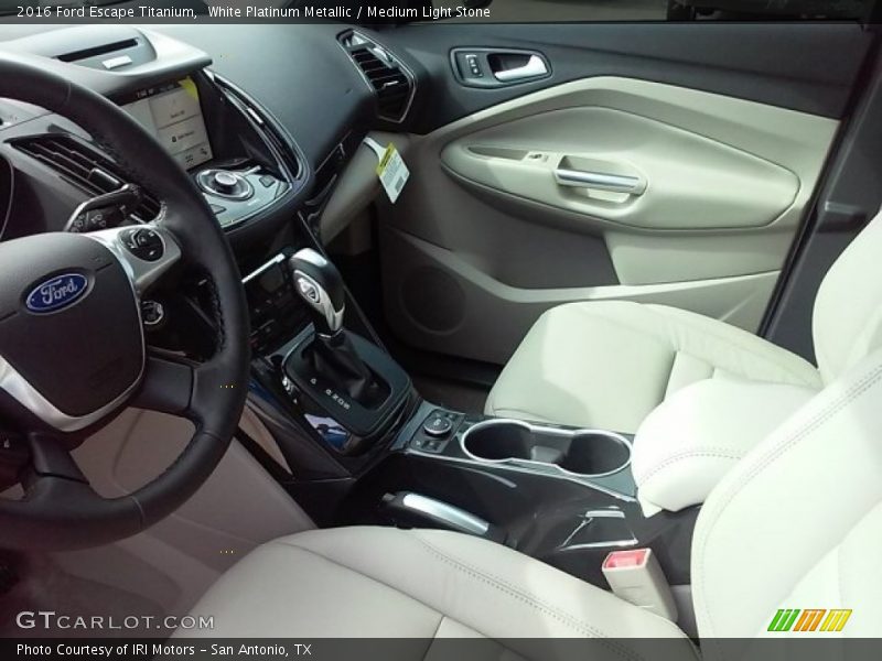 White Platinum Metallic / Medium Light Stone 2016 Ford Escape Titanium