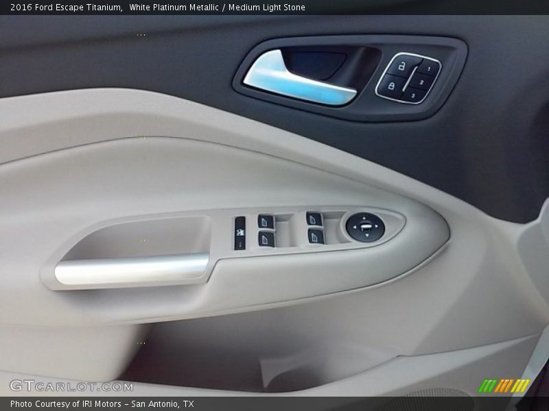 White Platinum Metallic / Medium Light Stone 2016 Ford Escape Titanium