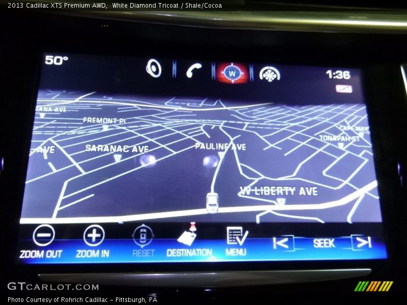 White Diamond Tricoat / Shale/Cocoa 2013 Cadillac XTS Premium AWD